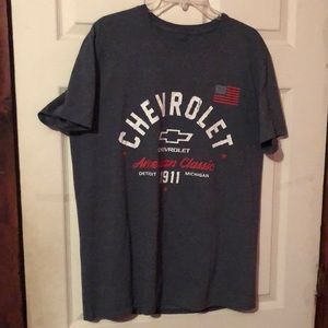 Chevrolet Gray Graphic Logo T-Shirt Mens Large L